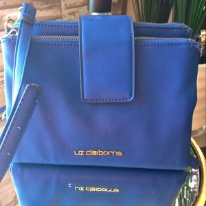 Liz Claiborne Blue over the shoulder purse